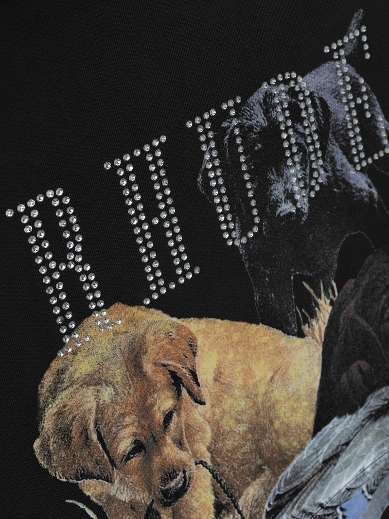 RHINESTONE HUNTING DOG HOODIE 7