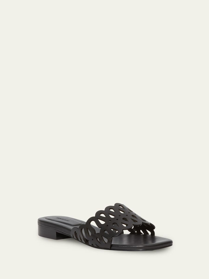 SIMKHAI McCall Laser-Cut Leather Sandals outlook