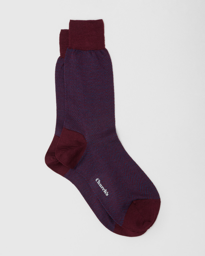 Herringbone Wool Socks 1