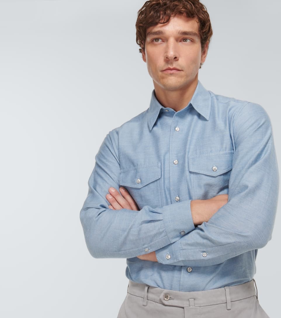 Thomas cotton and cashmere shirt - 5