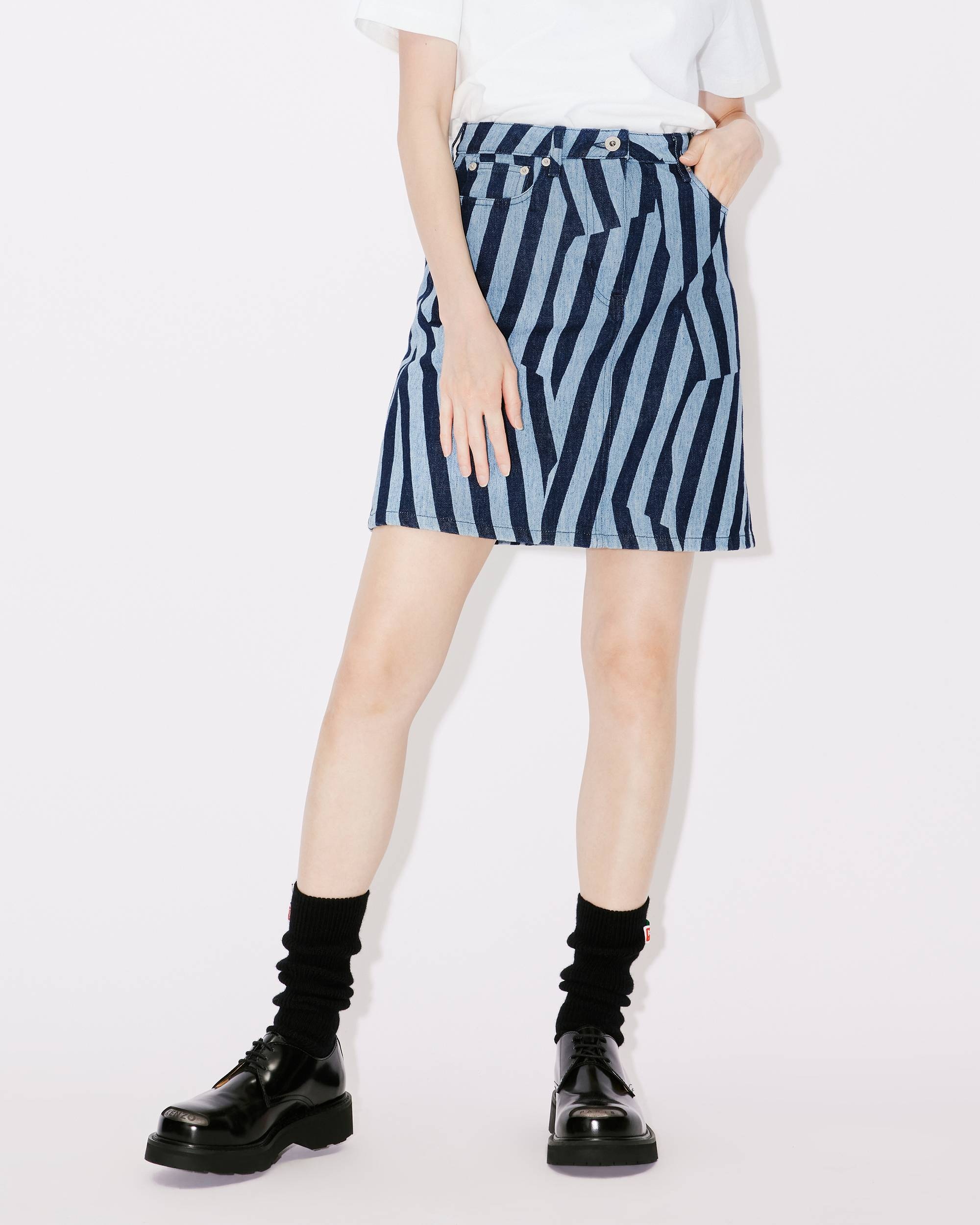 KENZO Dazzle Stripe denim skirt - 4