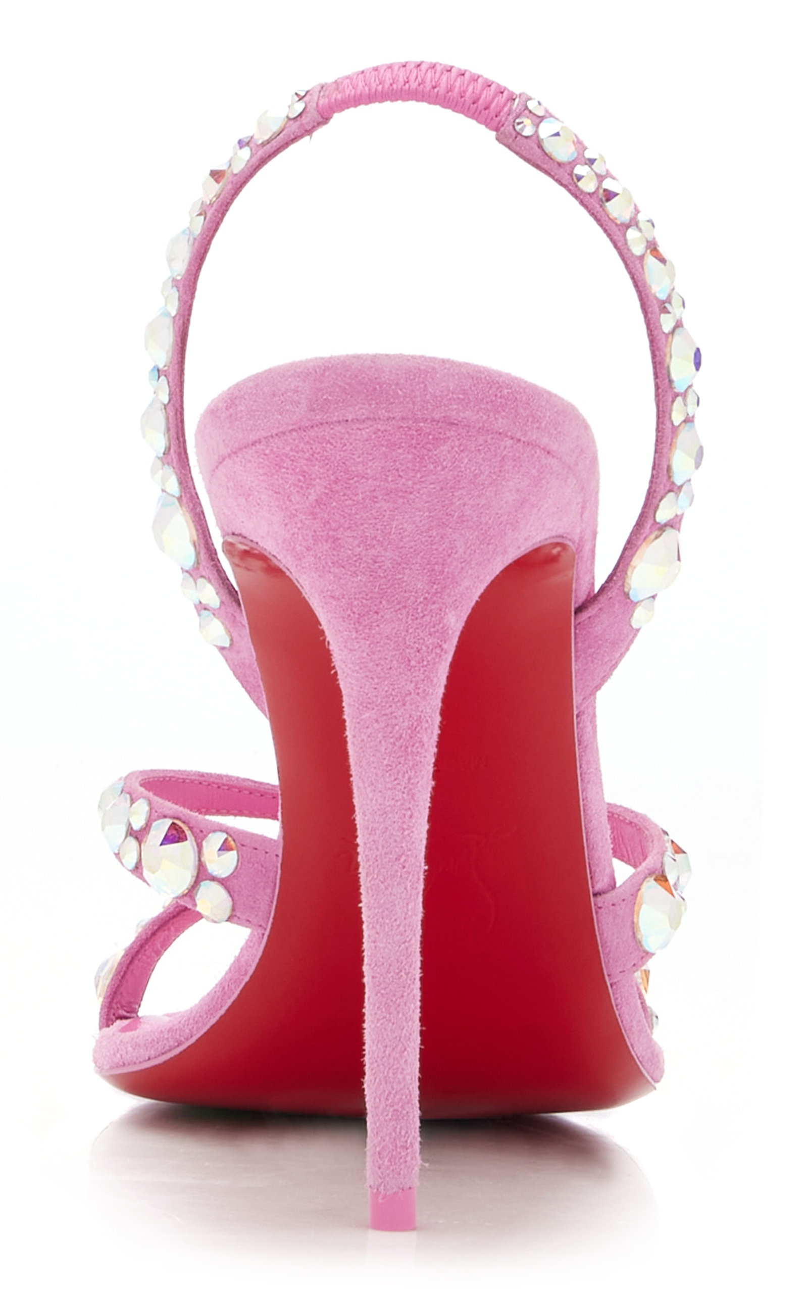 Emilie 100mm Embellished Suede Sandals pink - 7