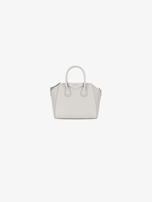 MINI ANTIGONA BAG IN GRAINED LEATHER - 1