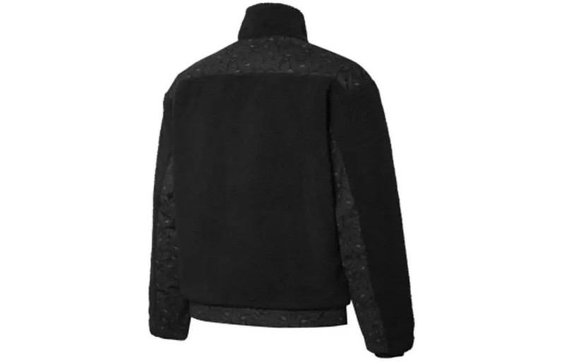 PUMA PUMA Logo Teddy Coat 'Black' 534976-01 outlook