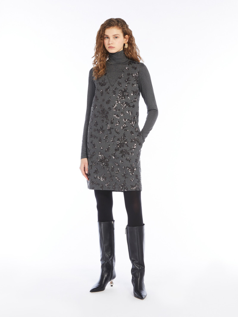 WEEKEND Max Mara PESARO Milano-knit jersey dress with sequin detail outlook