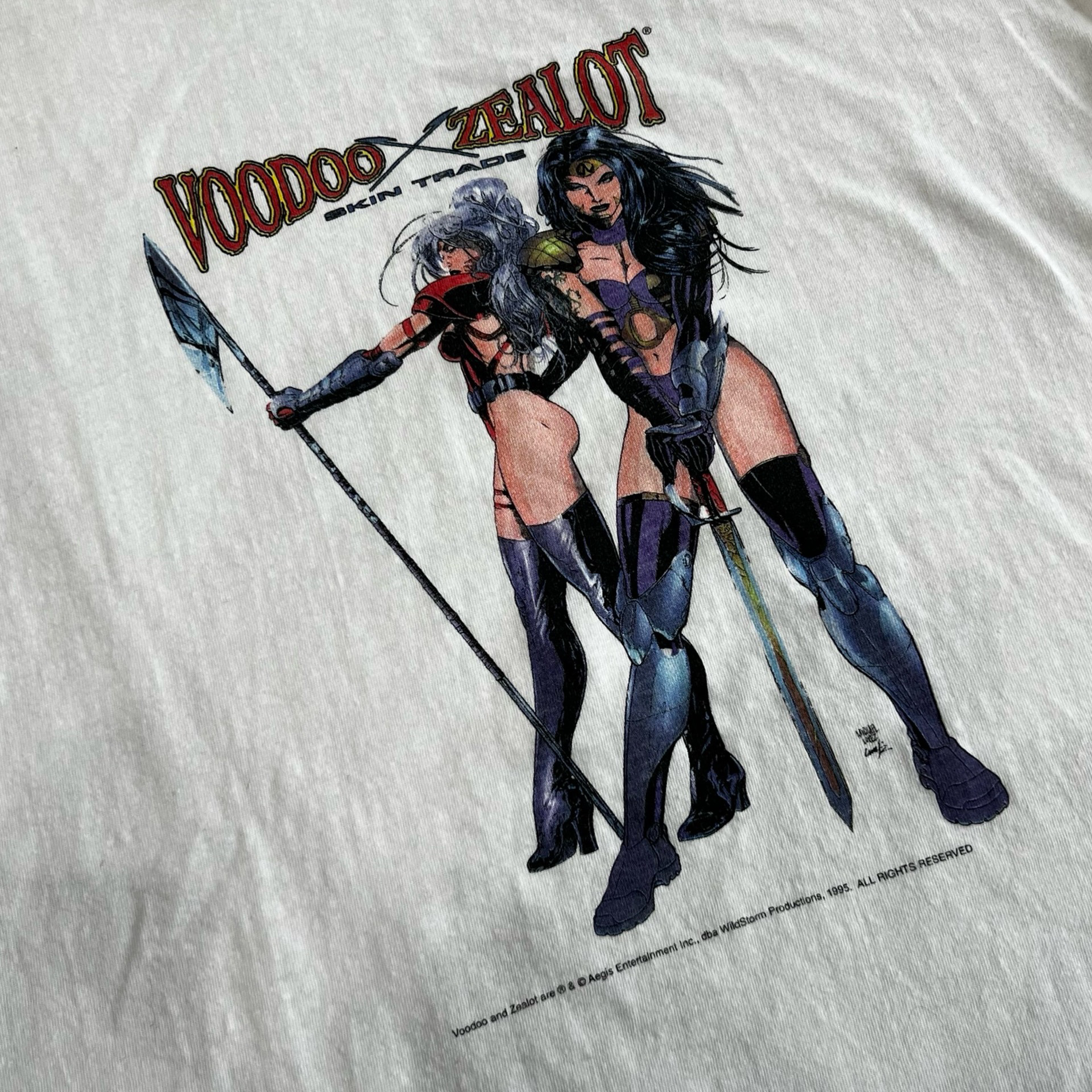 Final Blow - Vintage Voodoo & Zealot Skin Trade 1995 Comic Image T-Shirt SZ L - 2