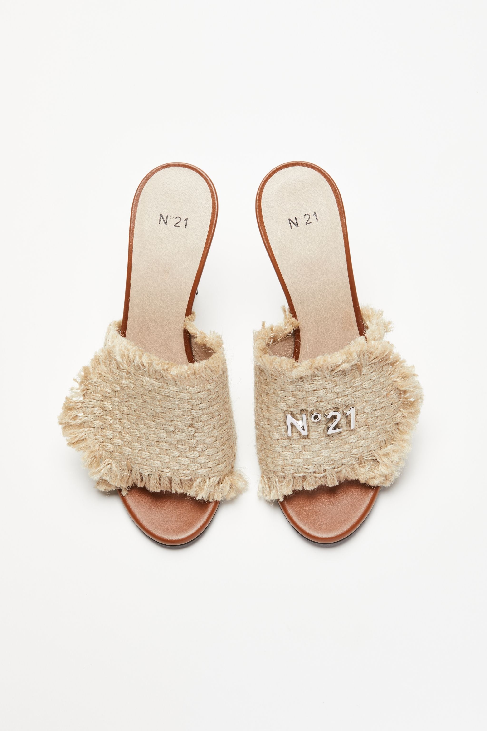 LOGO PLAQUE WOVEN MULES - 2