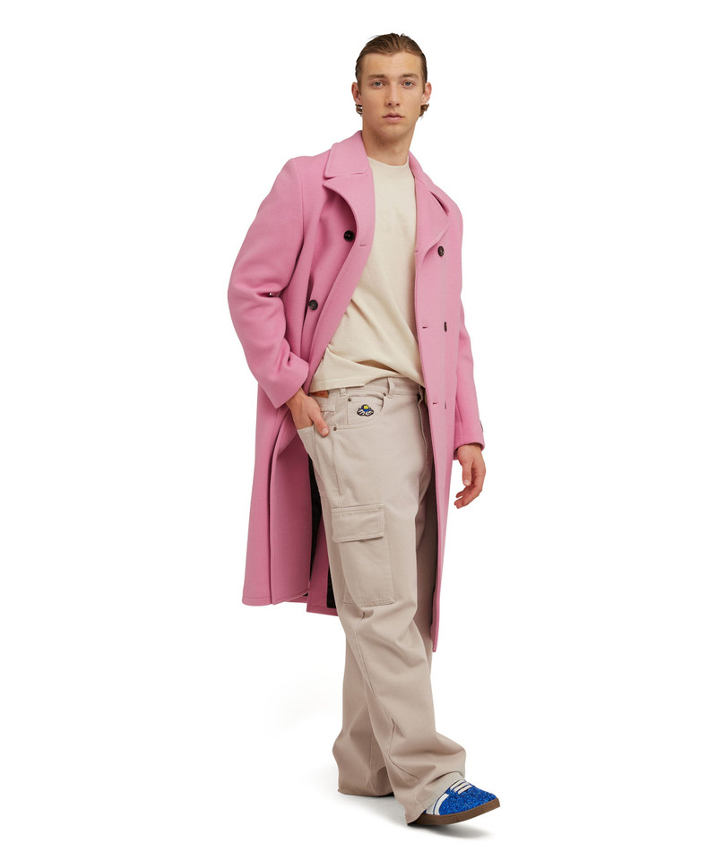 Cotton crewneck t-shirt with MSGM large print logo 5