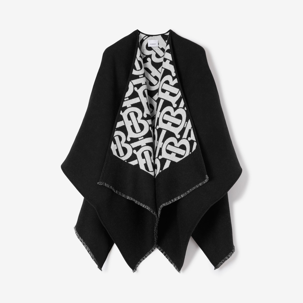 Monogram Wool Jacquard Cape - 1