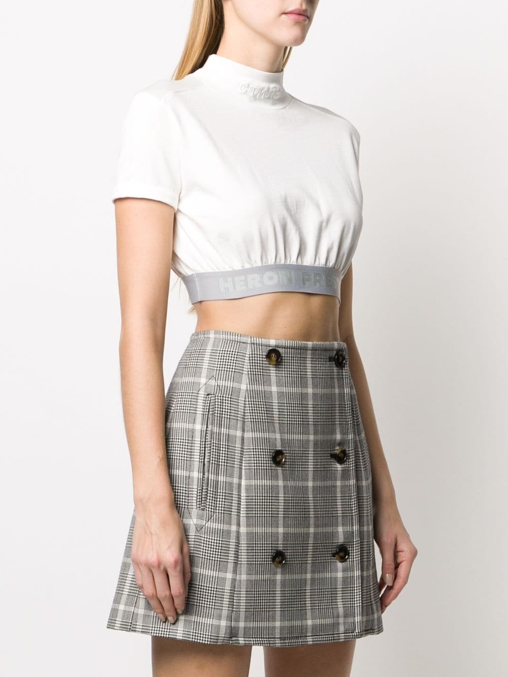 high-neck crop top - 3