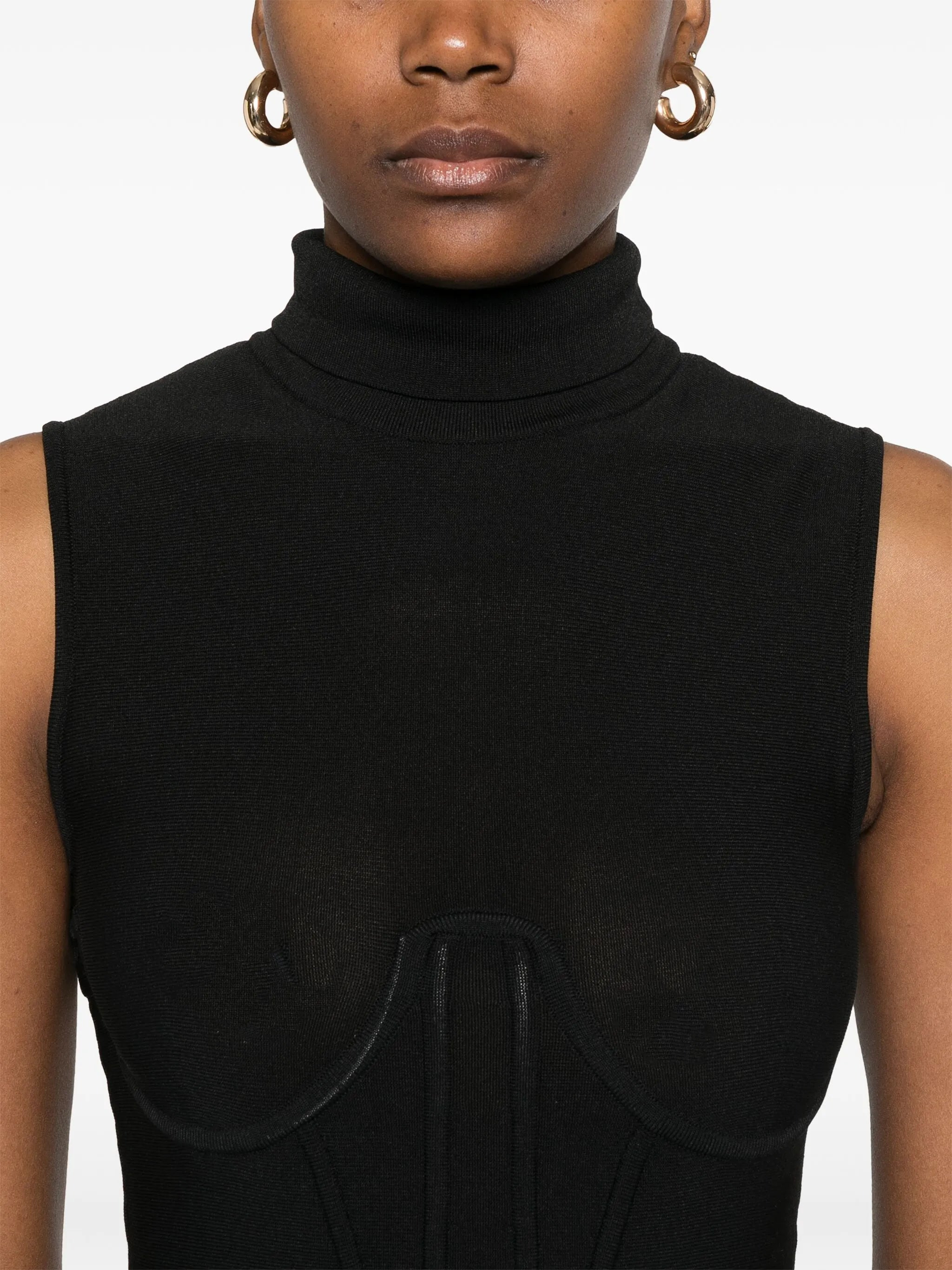knitted corset bodysuit - 5