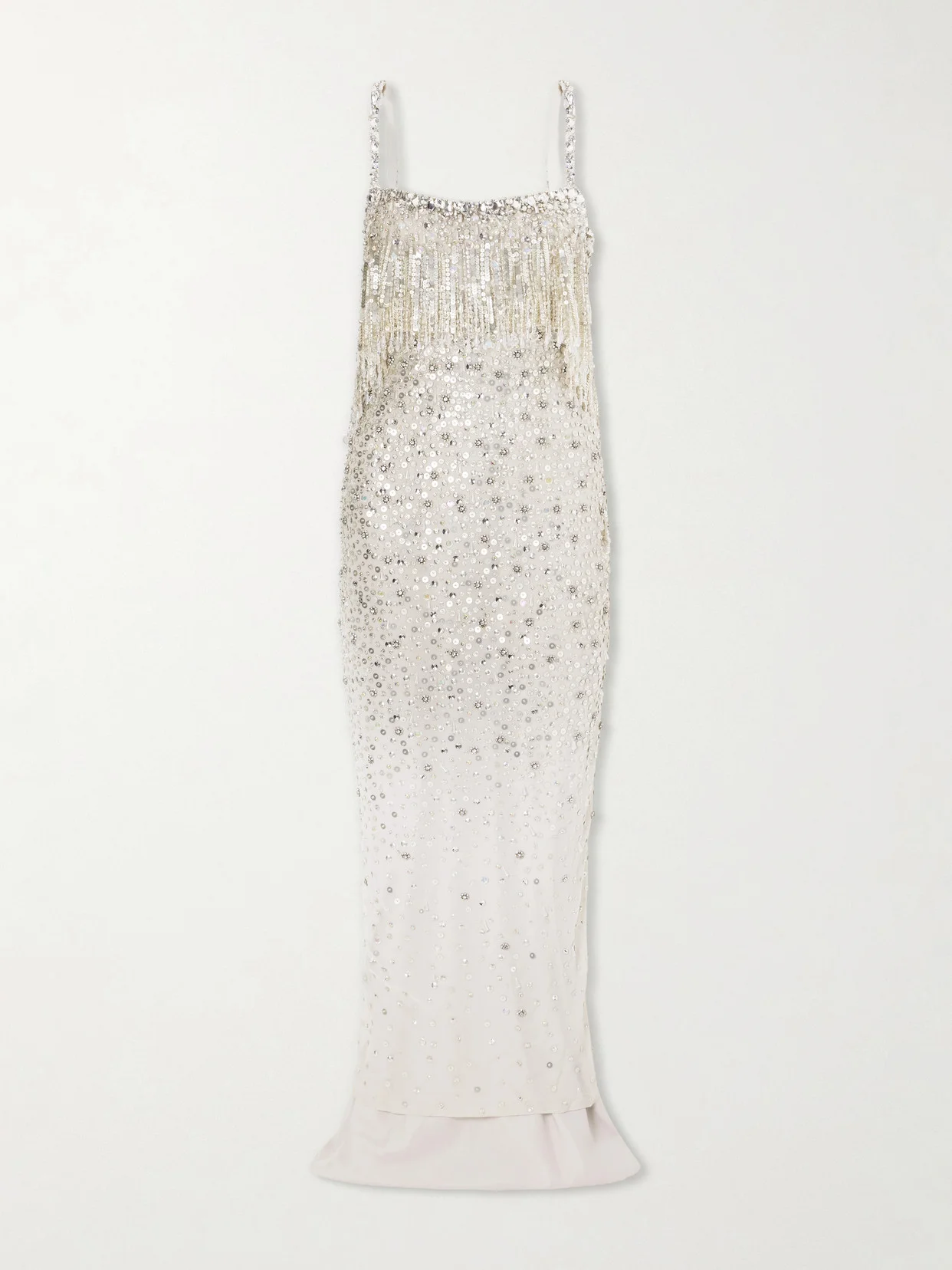 Iris Embellished Cape-effect Georgette Gown - 1