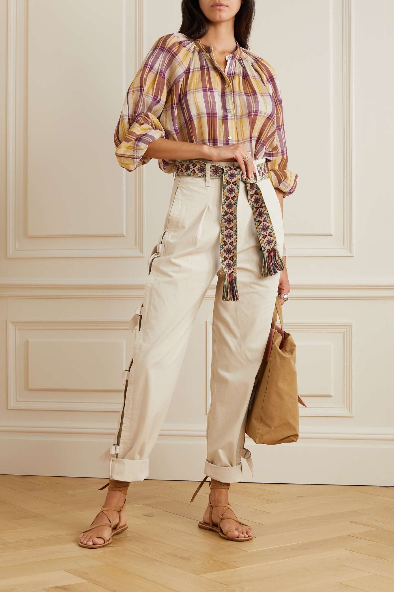 Keowina cotton-canvas tapered pants - 2