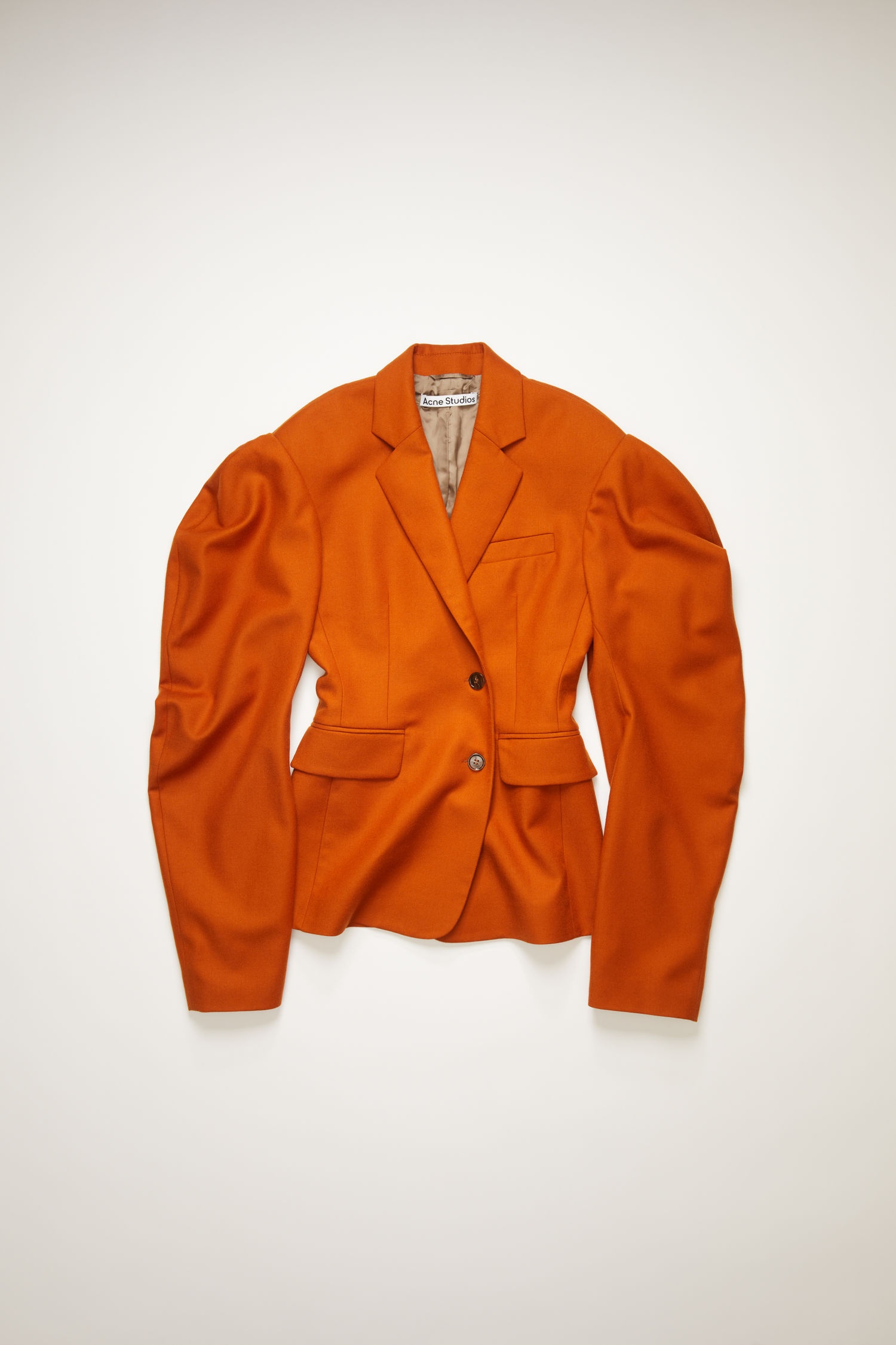 Puff-sleeve suit jacket saffron orange - 1