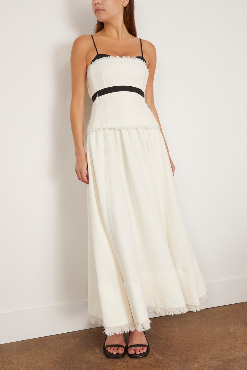 Quinlin Bustier Midi Dress in Snow Multi 3