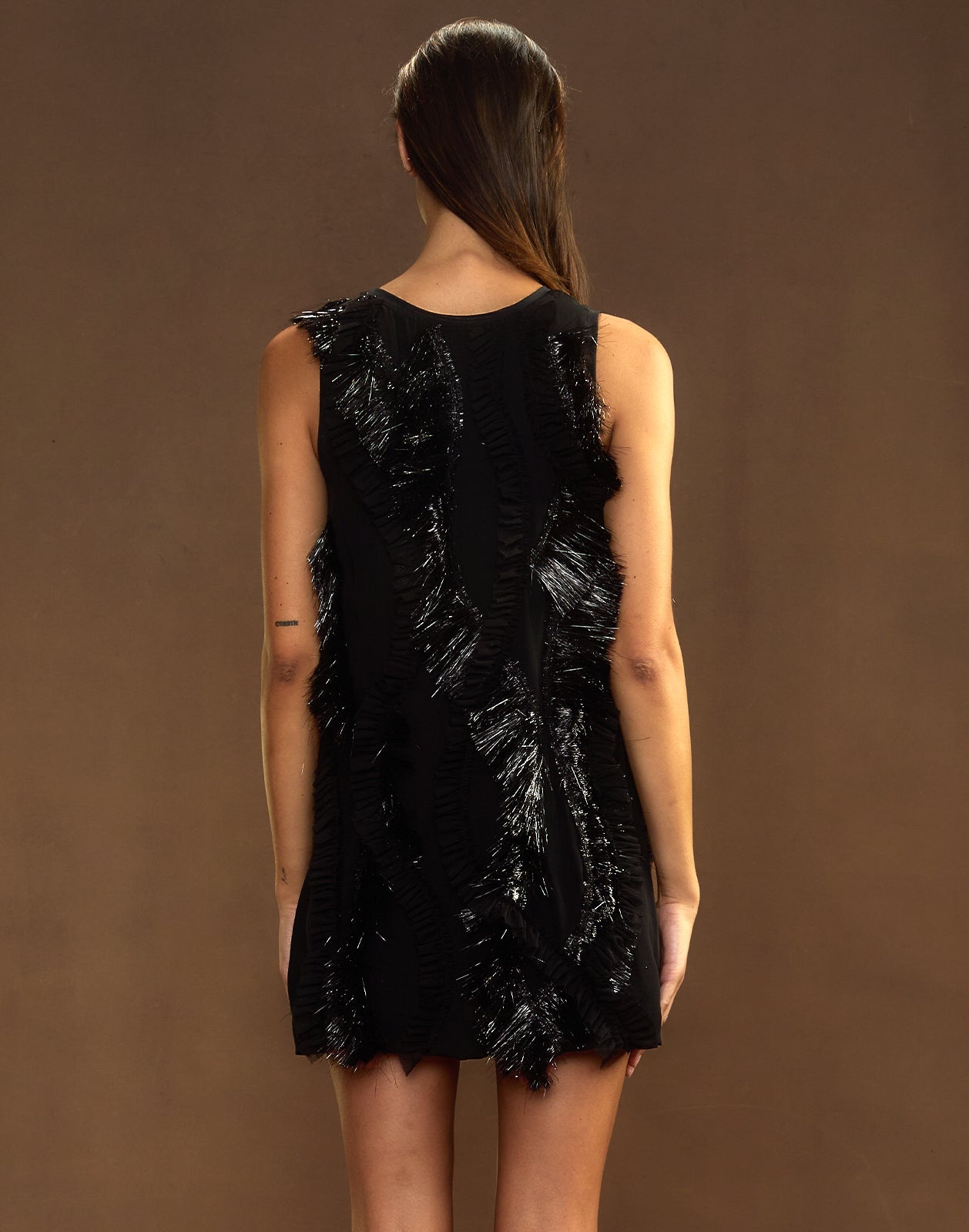 Dusk Silk Mini Dress - 4
