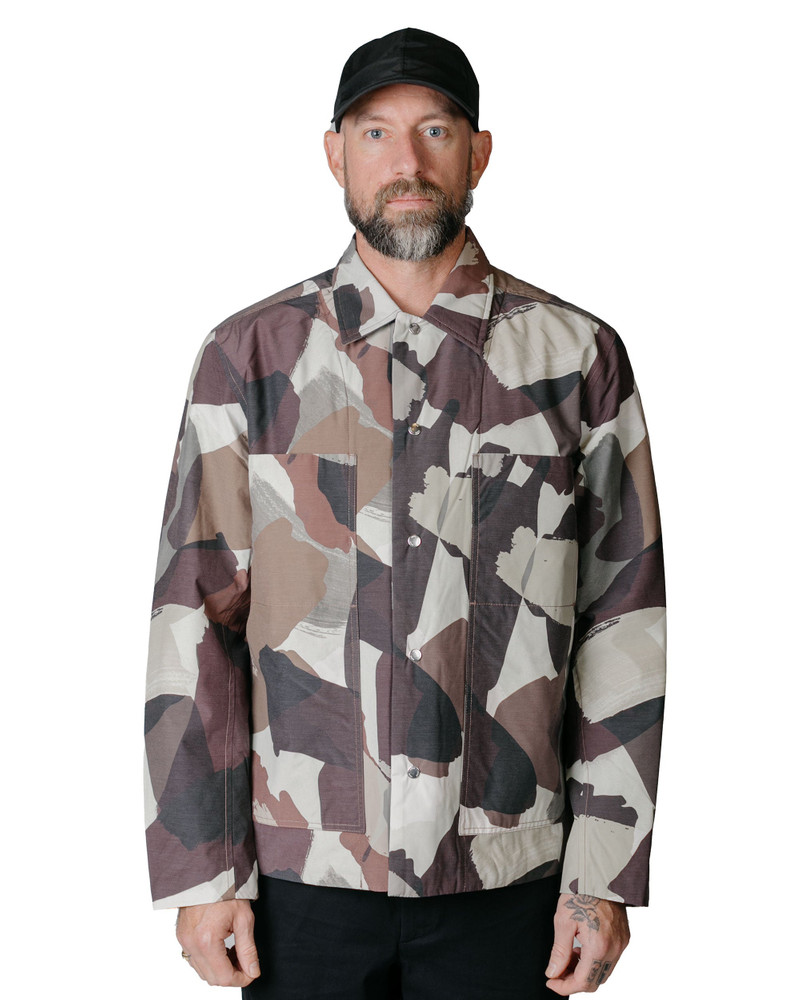 NORSE PROJECTS Pelle Camo Nylon Insulated Jacket Espresso outlook