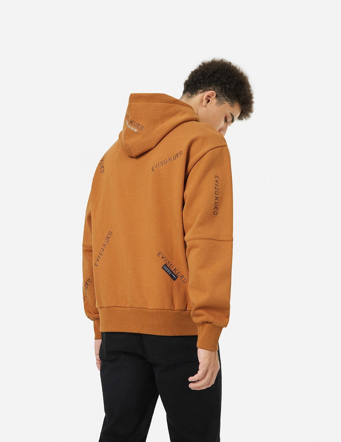 Allover Logo Embroidery Relax Fit Hoddie - 4
