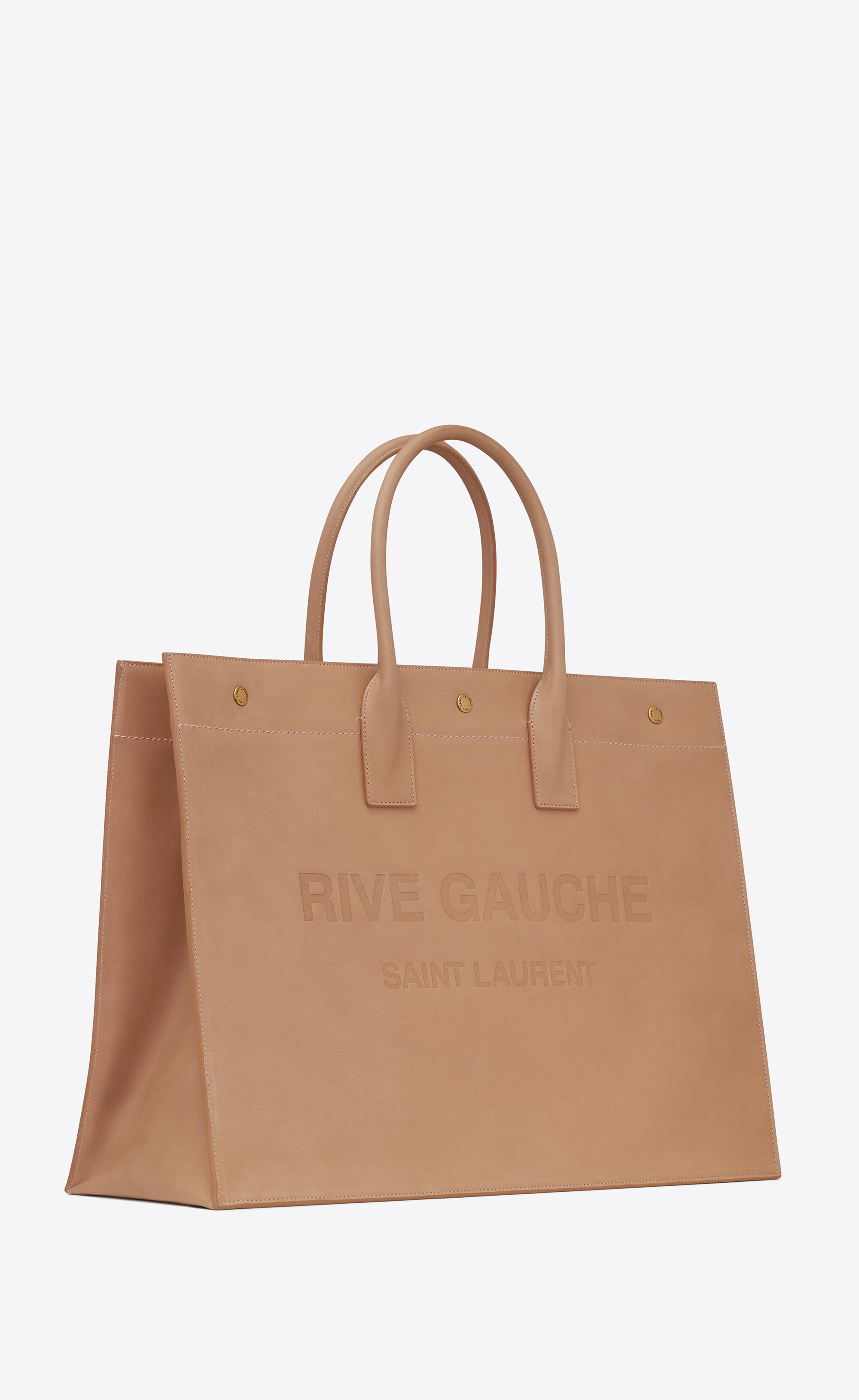 rive gauche large tote bag in smooth leather - 4