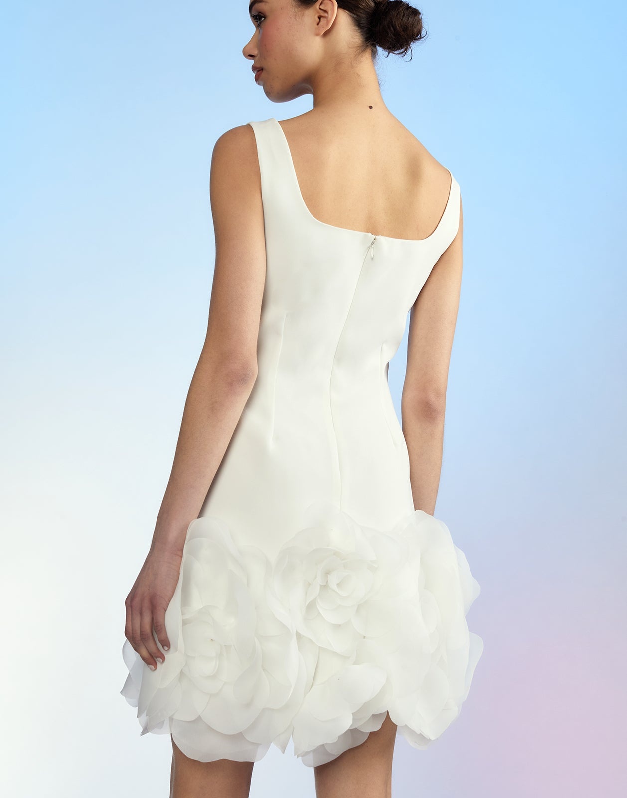 Kourtney Organza Flower Hem Dress - 6