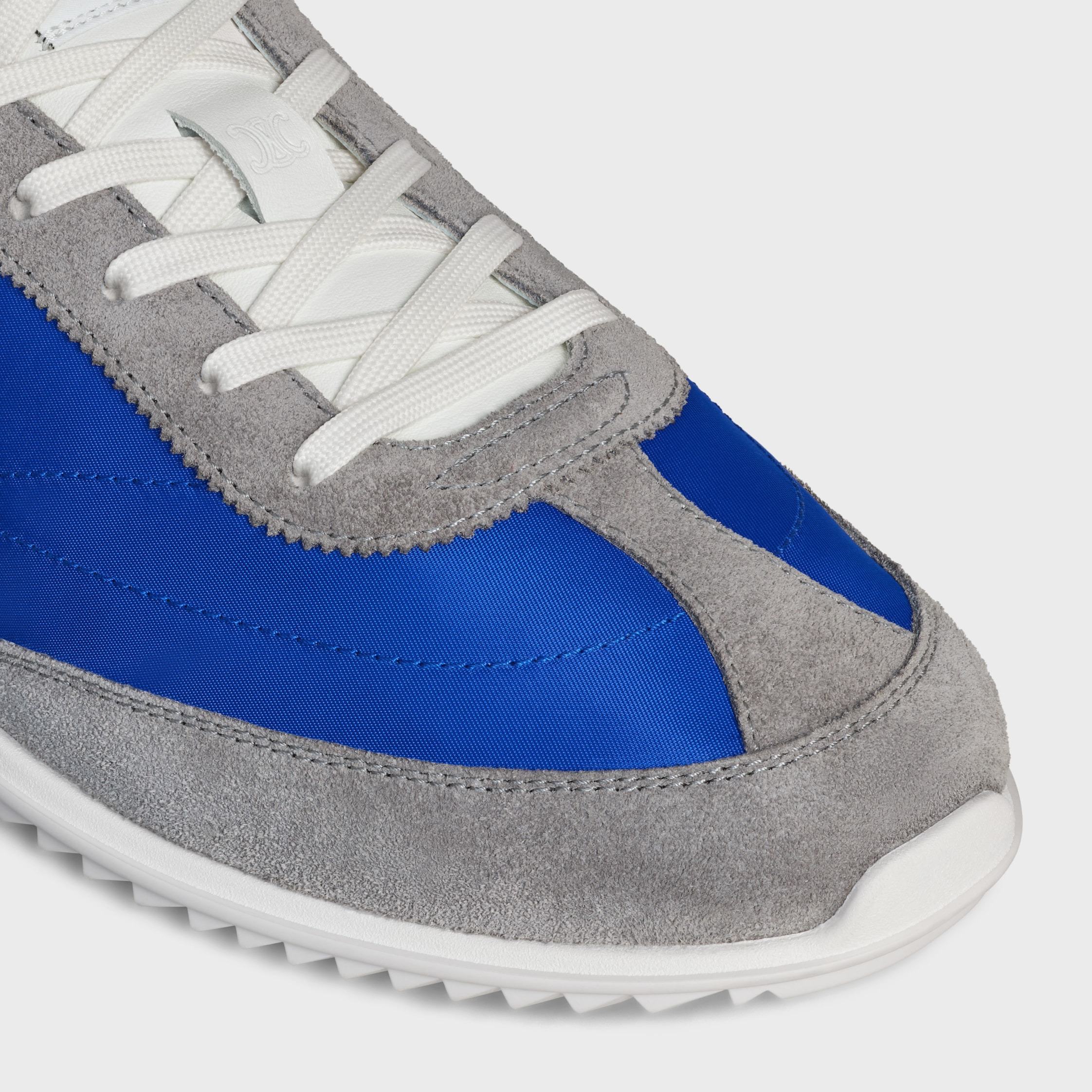 CELINE RACER LOW LACE-UP SNEAKER WITH TRIOMPHE IN NYLON, SUEDE CALFSKIN AND CALFSKIN - 4