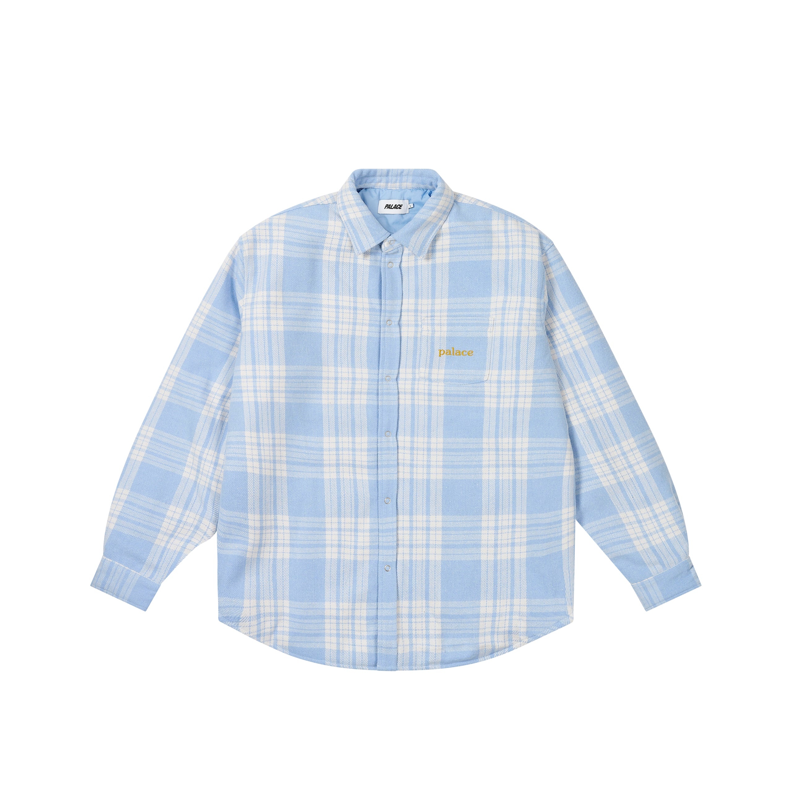 CHECK INSULATED SHIRT FAINT BLUE - 1