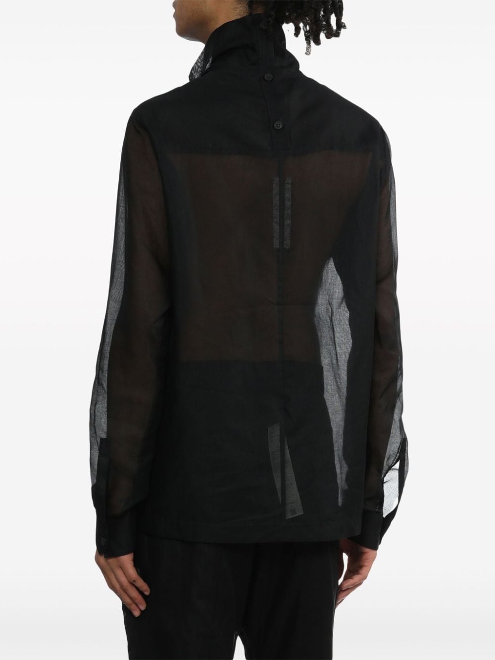 high-neck cotton jacket - 4