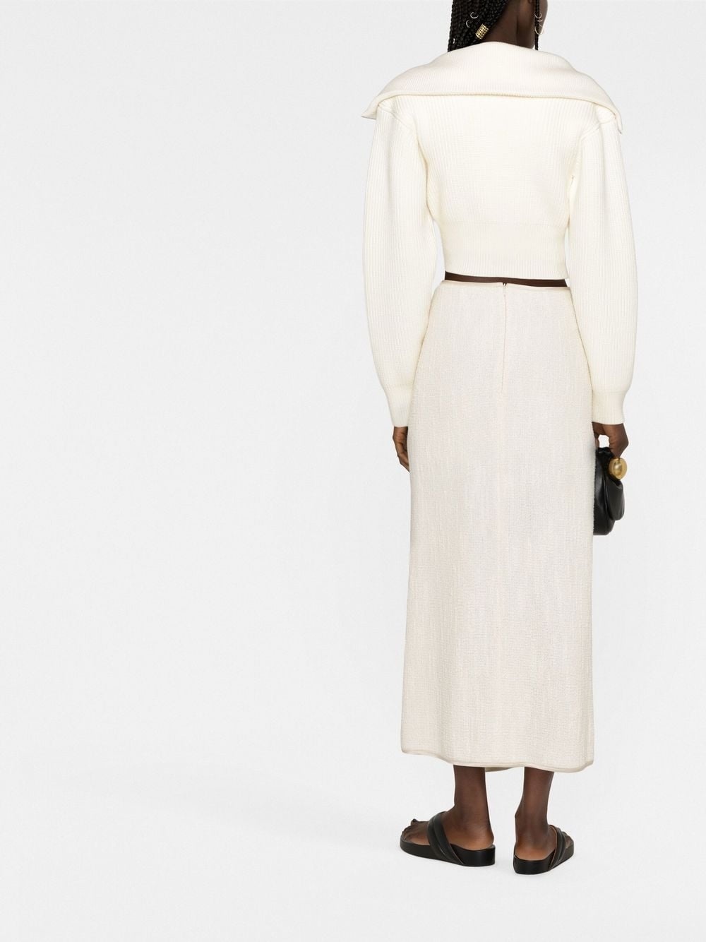 draped midi skirt - 4