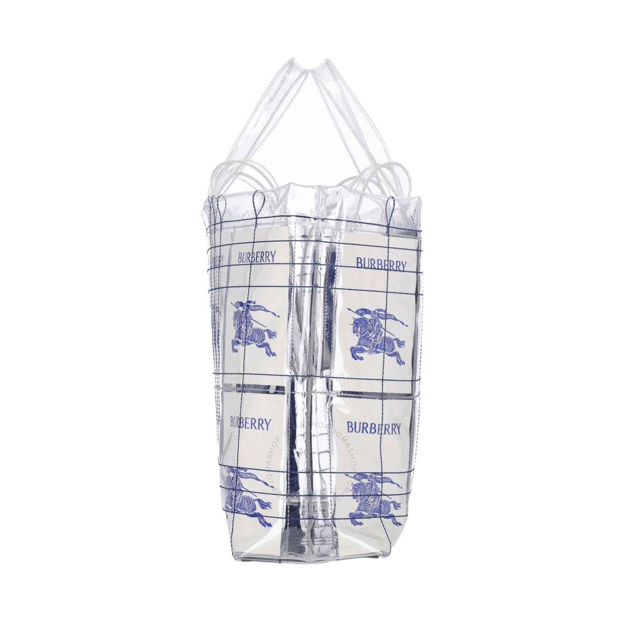 Burberry Equestrian Knight Logo Printed Transparent Tote Bag - 4