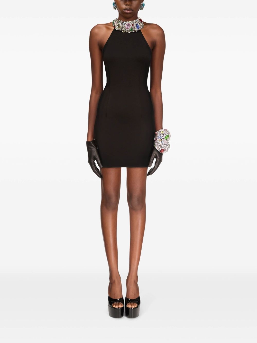 crystal-embellished minidress - 2