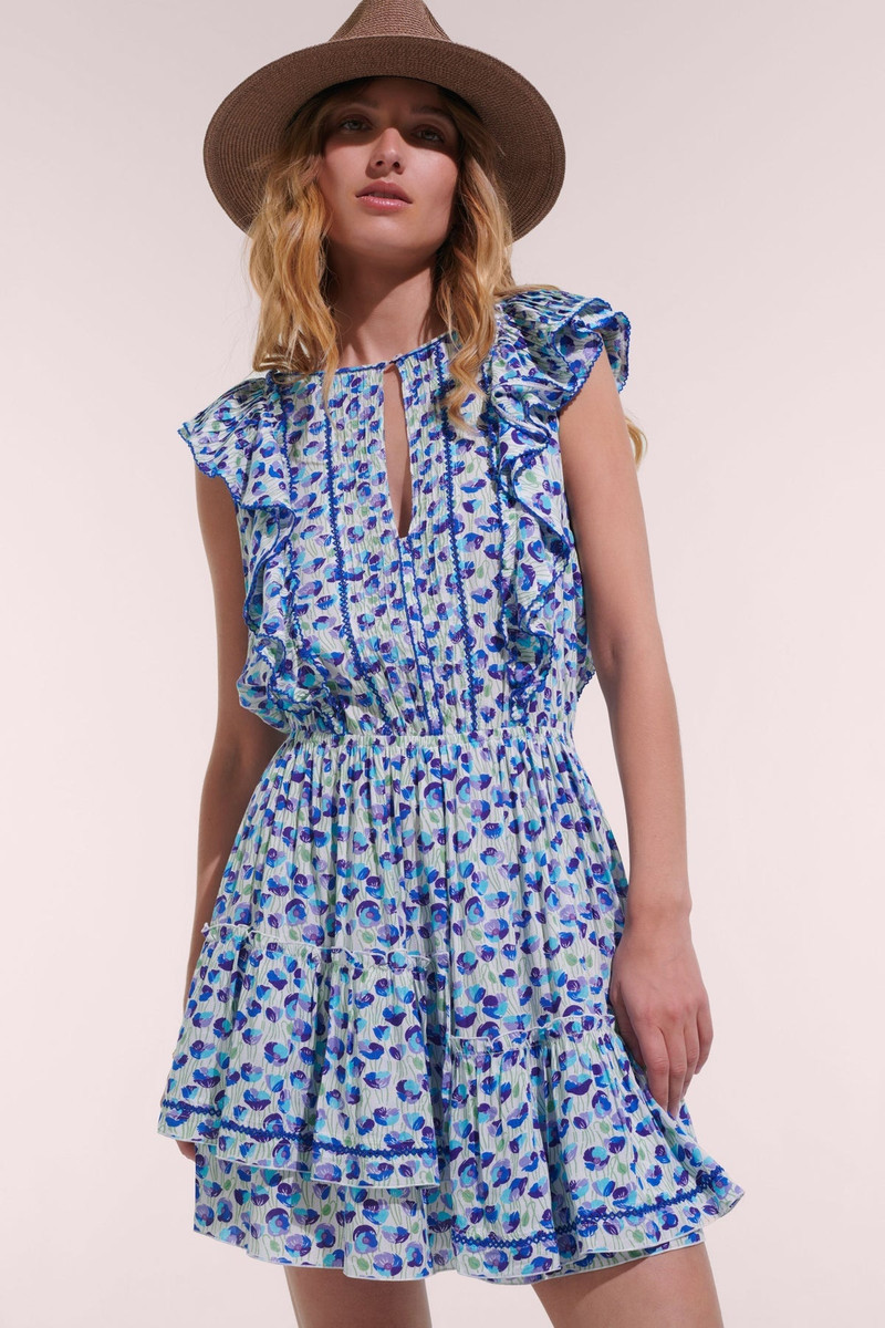 Mini Dress Bambi - White Blue Alamy - 1