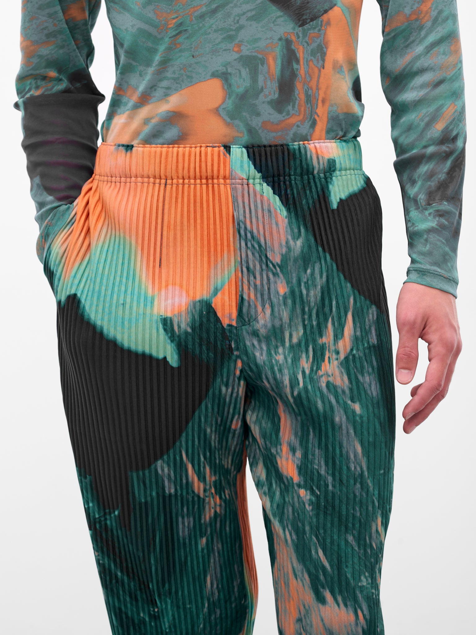 Green Agate Pleated Trousers - 4