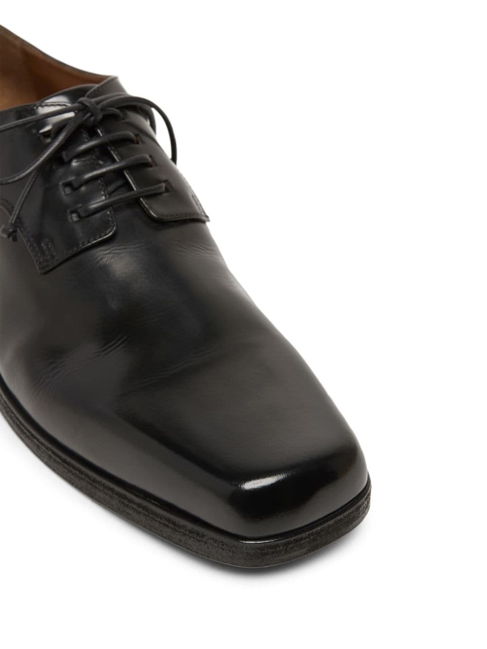 square toe leather derby shoes - 4