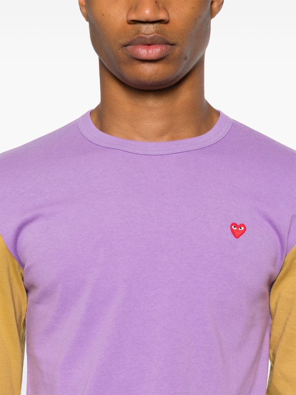 Heart-patch cotton T-shirt - 6