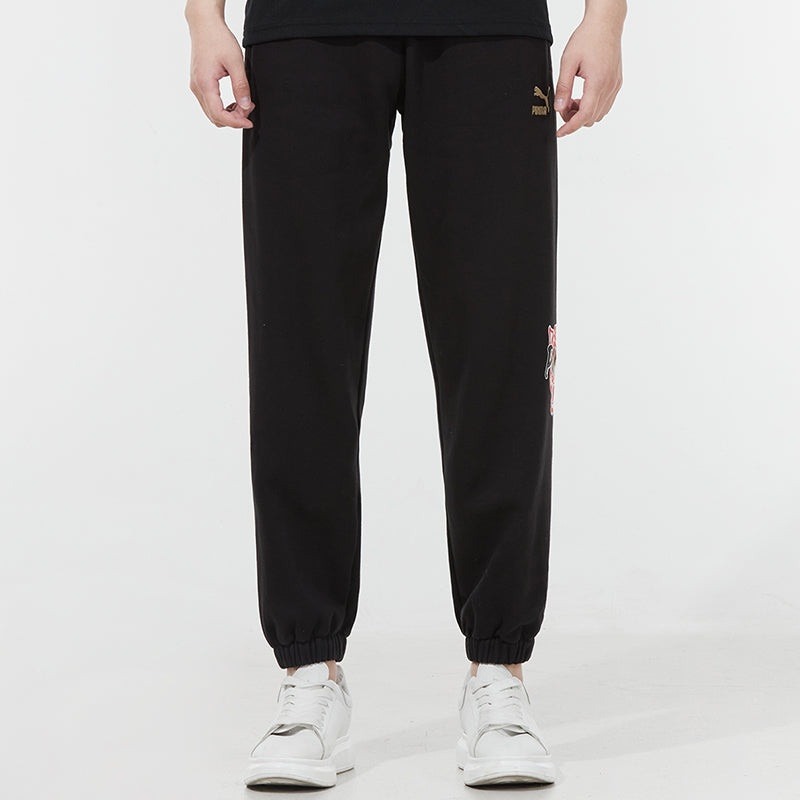 PUMA PUMA Logo Sweatpants 'Black' 536572-01 outlook
