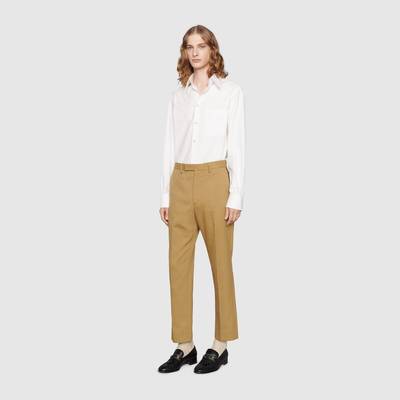 GUCCI Cotton ankle pant with Web outlook