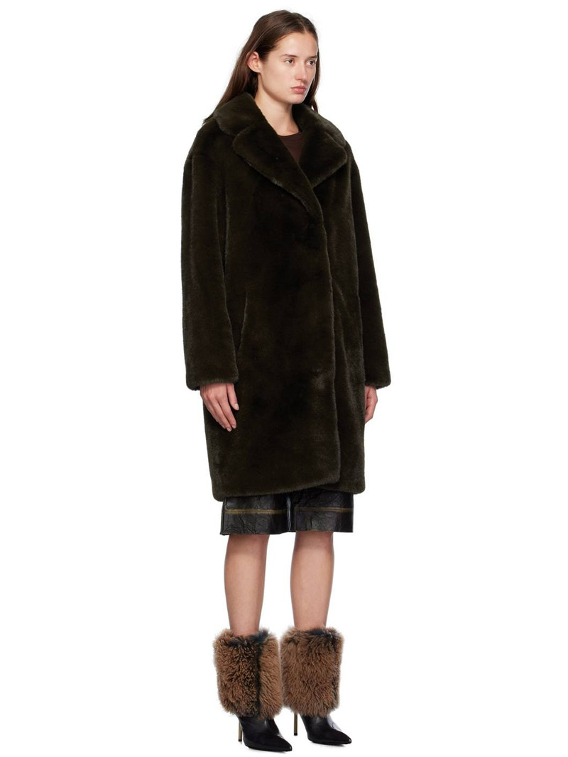 Brown Camille Faux-Fur Cocoon Coat 2