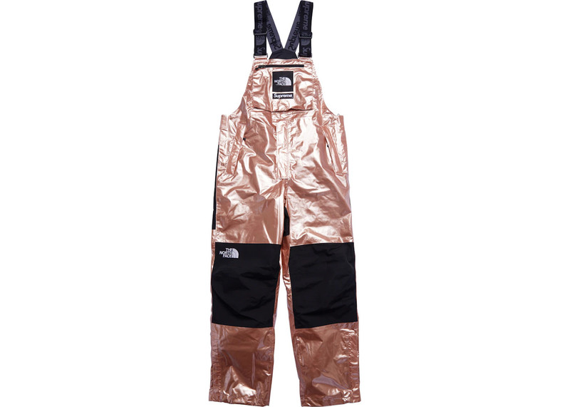 Supreme The North Face Metallic Mountain Bib Pants Rose Gold 1