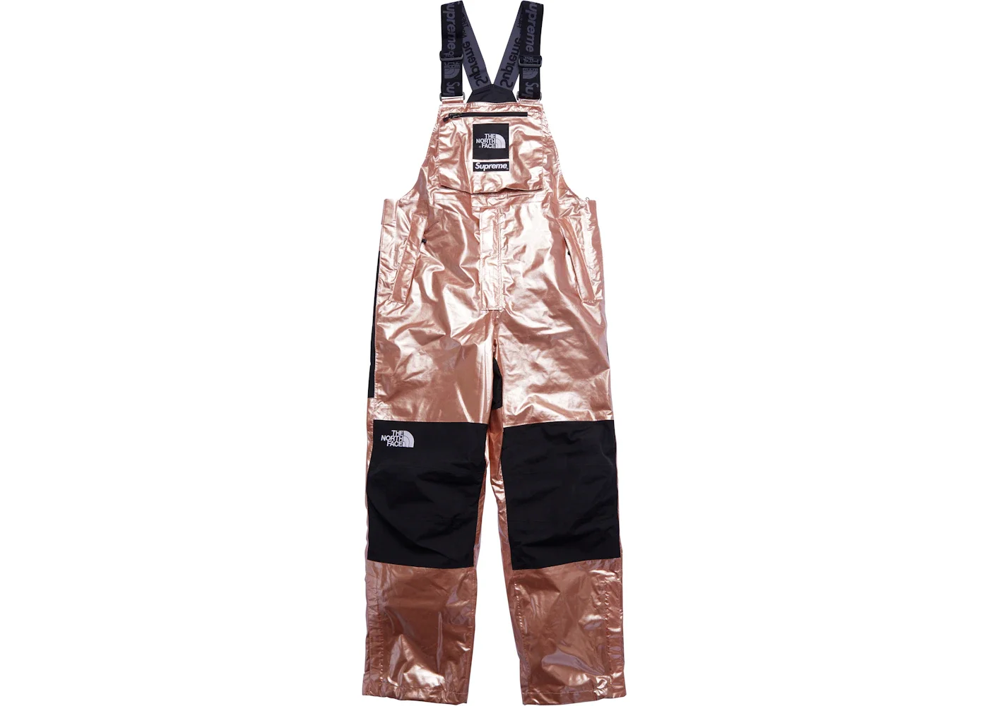Supreme The North Face Metallic Mountain Bib Pants Rose Gold - 1