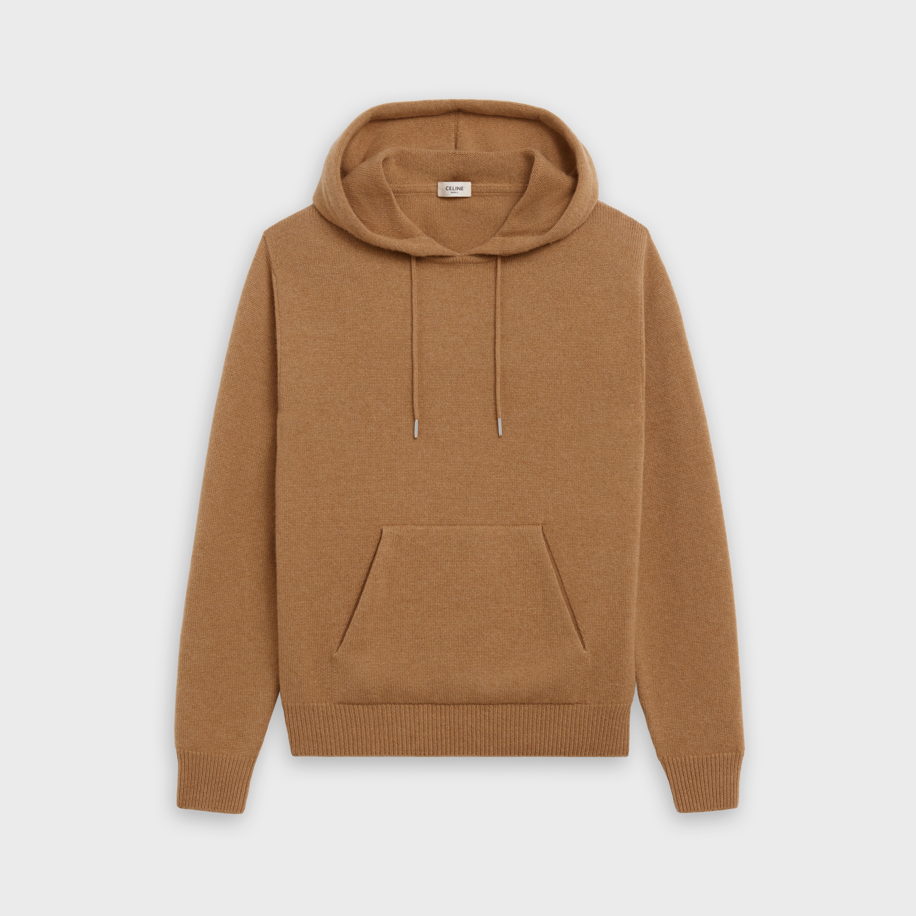 SWEATER WITH HOOD IN ICONIC CASHMERE - 1