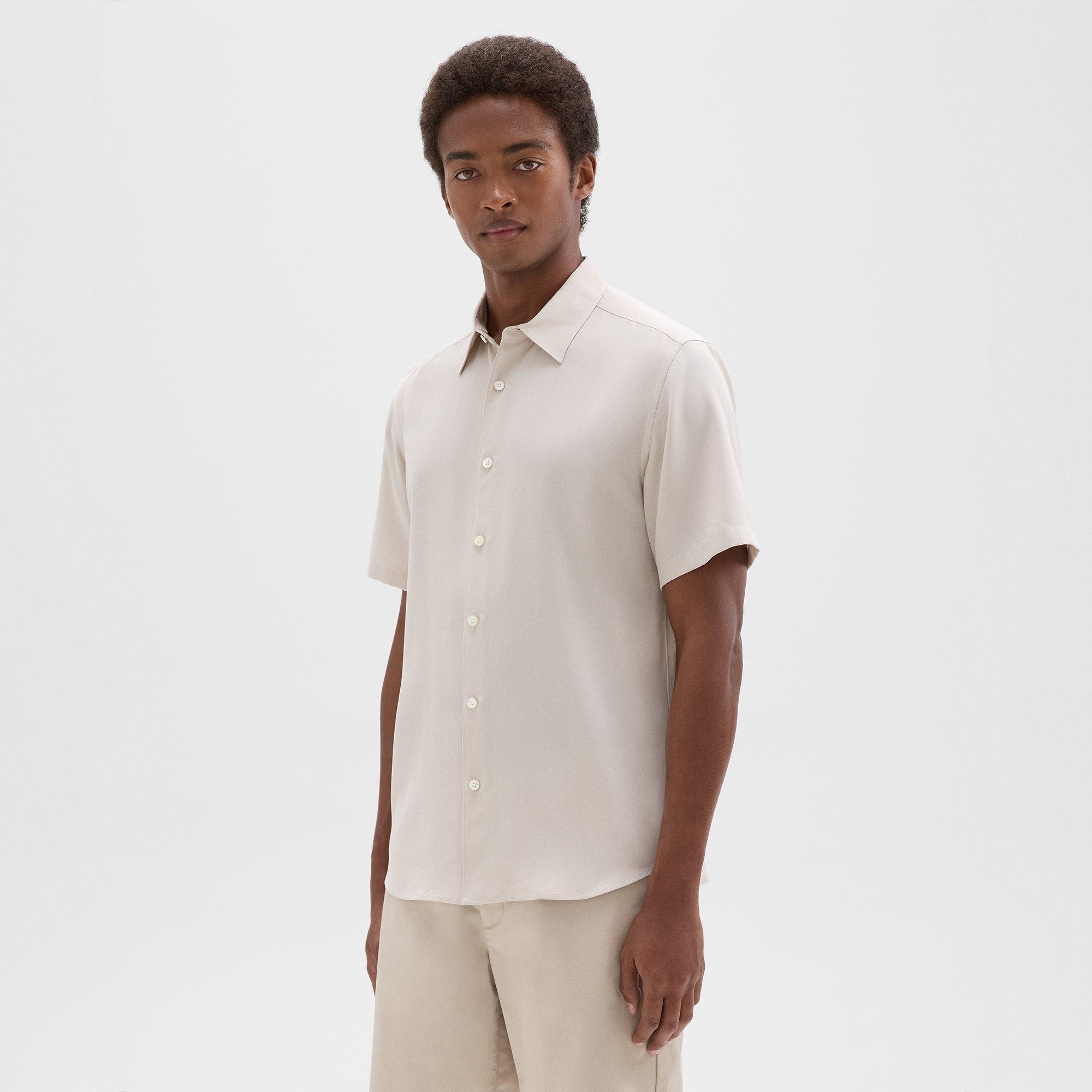 Irving Short-Sleeve Shirt in Fluid Twill - 3