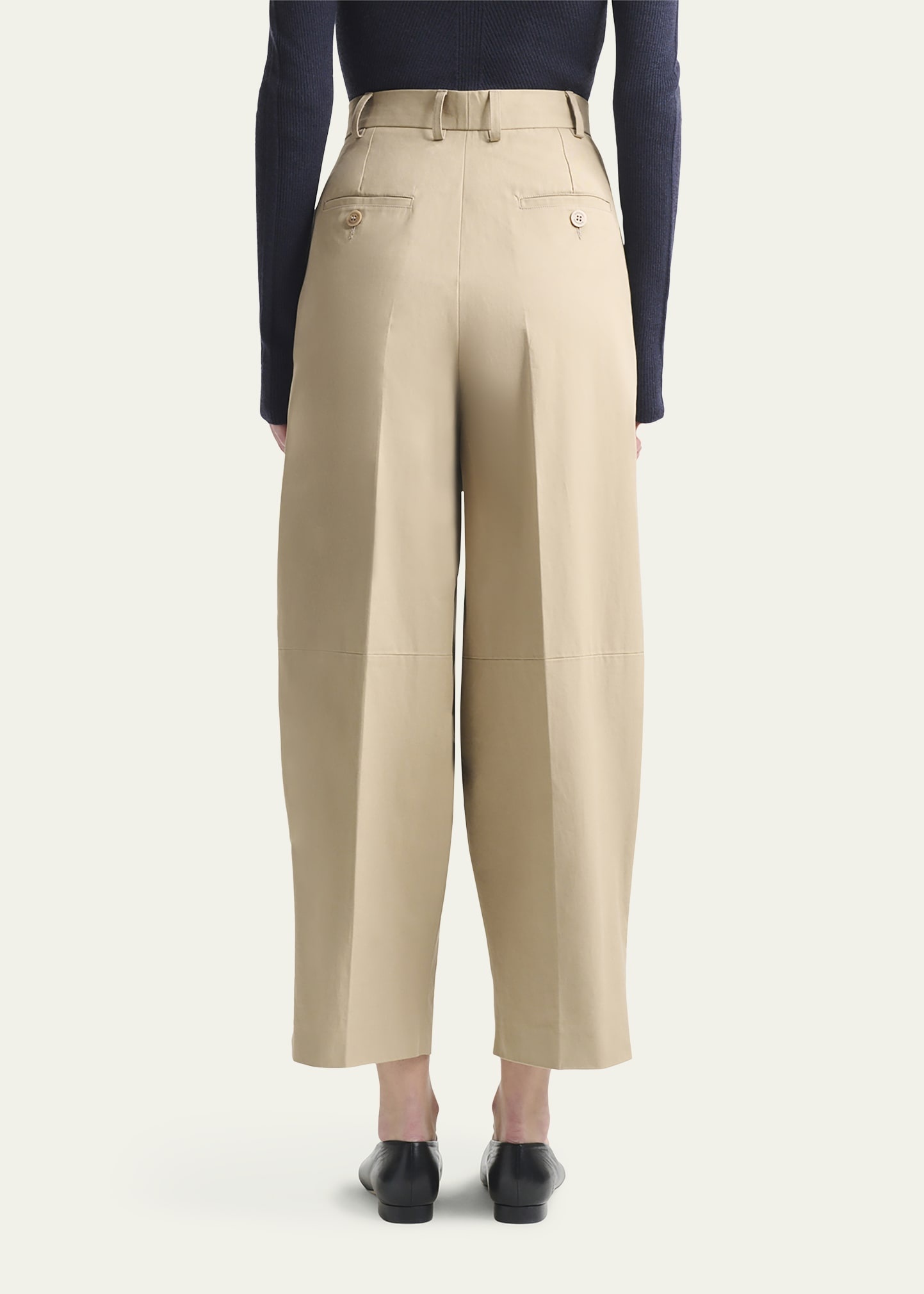 Dash Pleated Wide-Leg Ankle Pants - 3