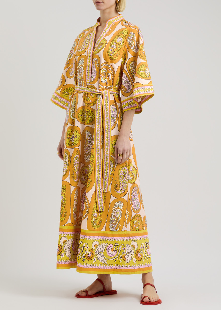 Alemais Diana Printed Belted Cotton Midi Dress - 2