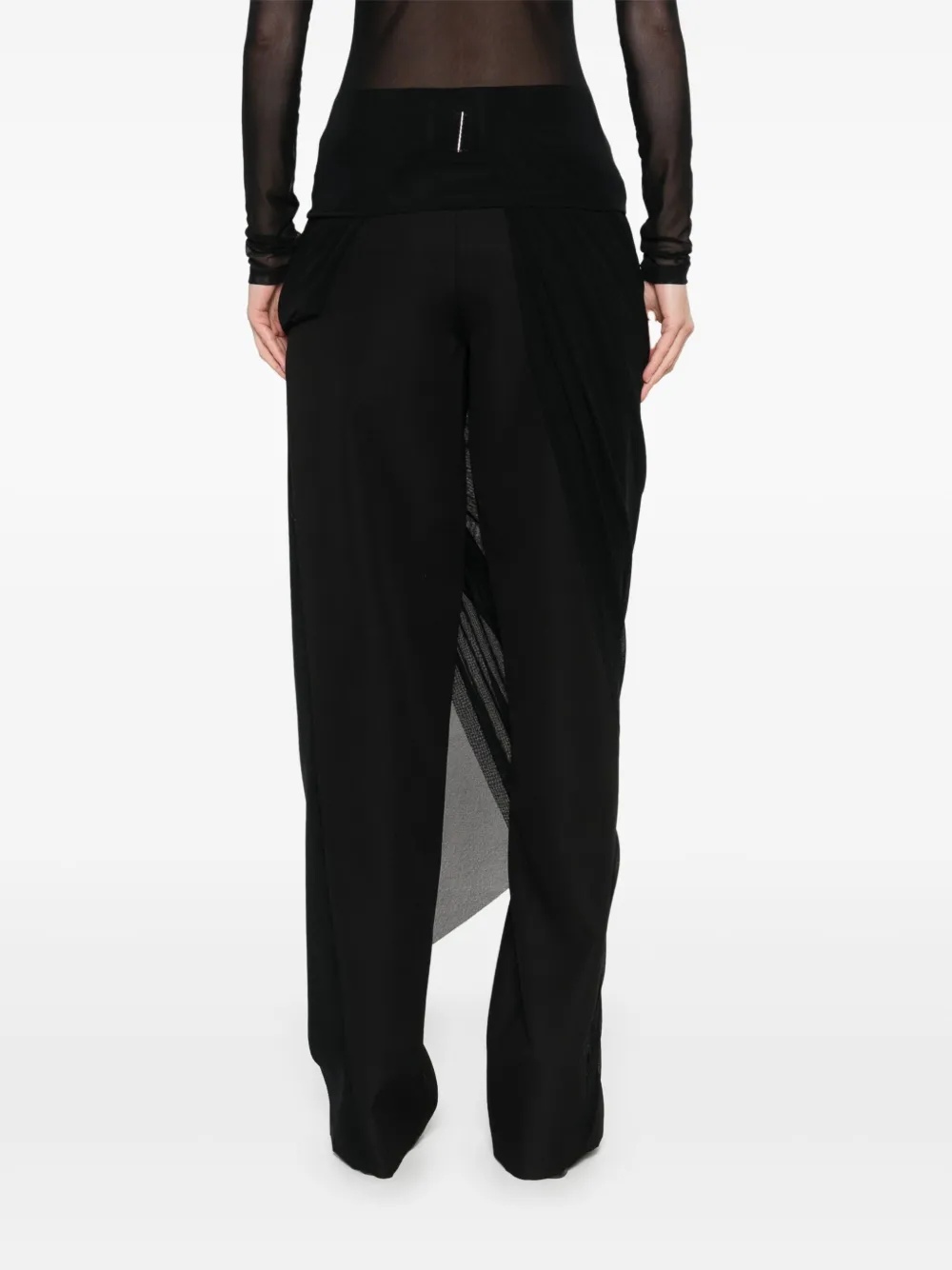 JEAN PAUL GAULTIER - Women Flock "Tattoo Ruban" Mesh Long Sleeved Top - 3