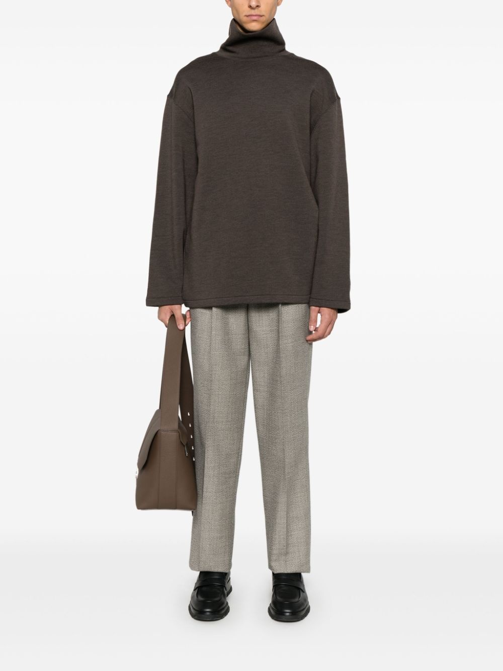mélange-effect sweatshirt - 2