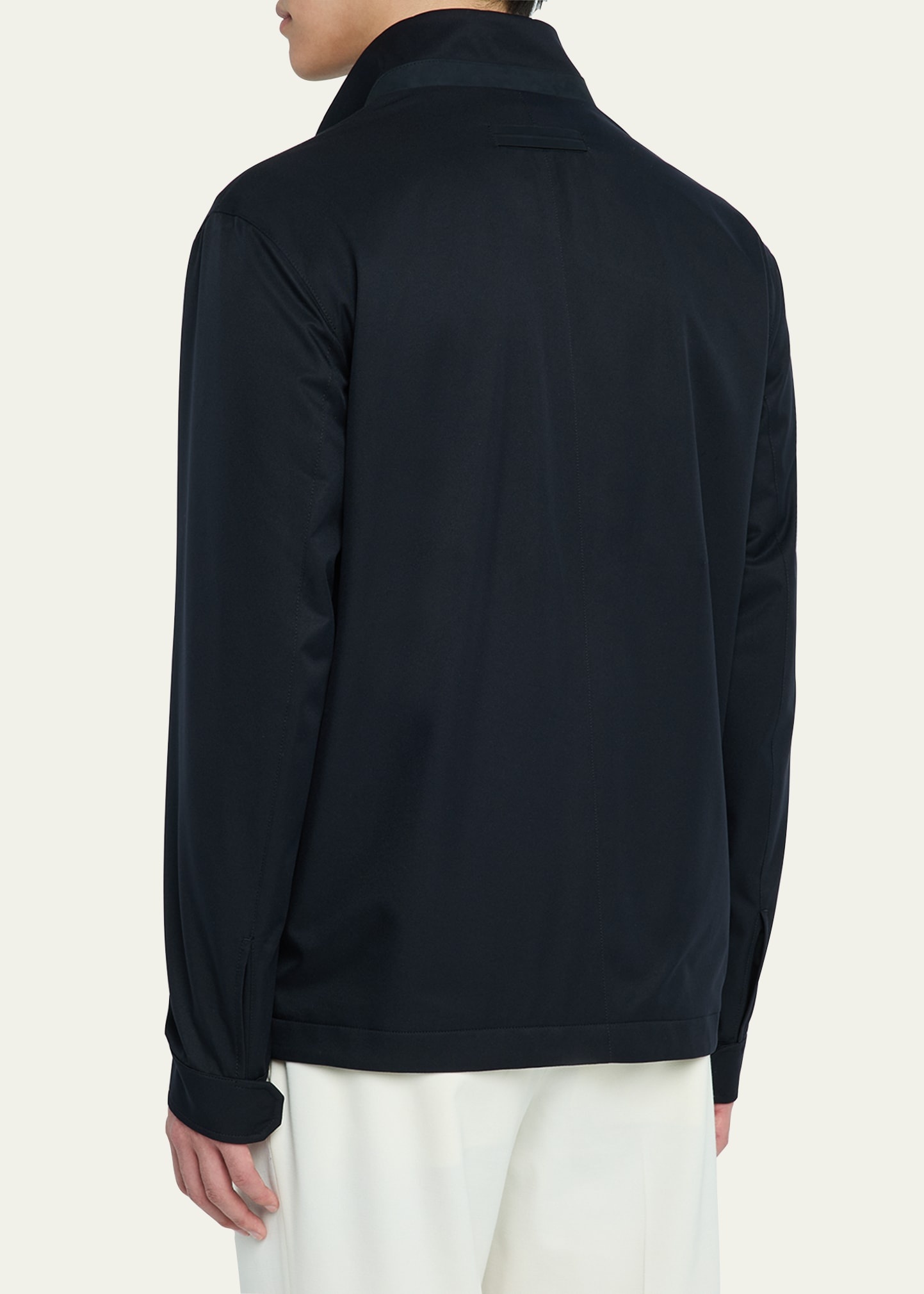 Men's Solid Microfiber Overshirt - 3