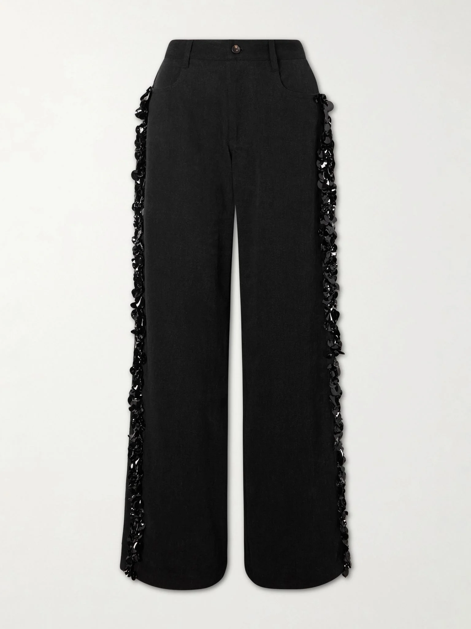 Burro embellished wide-leg jeans Black - 1