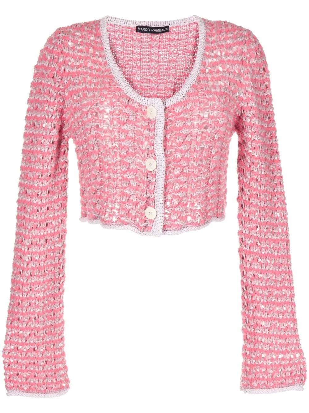 chunky-knit button-down cardigan - 1