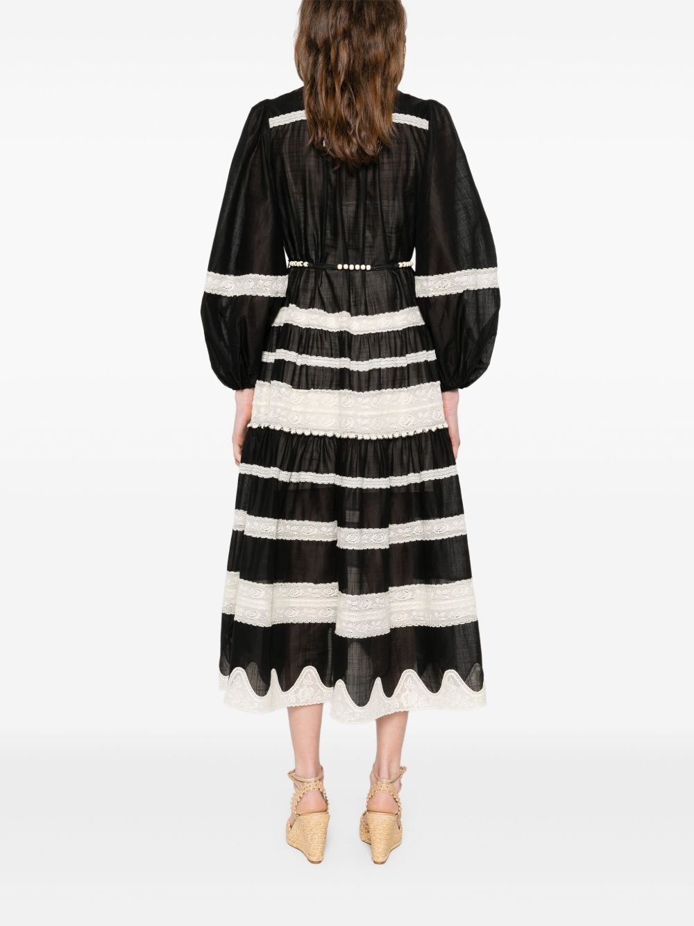 puff-sleeve dress - 4