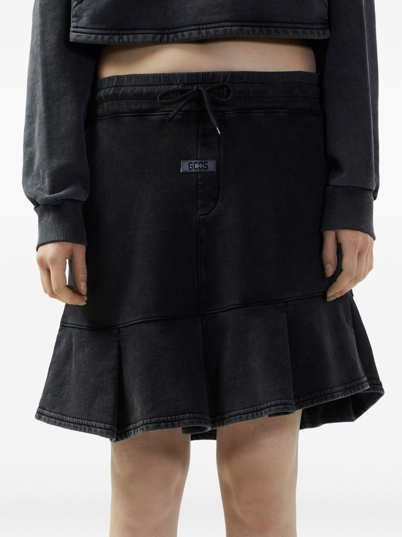stone-washed track skirt 3